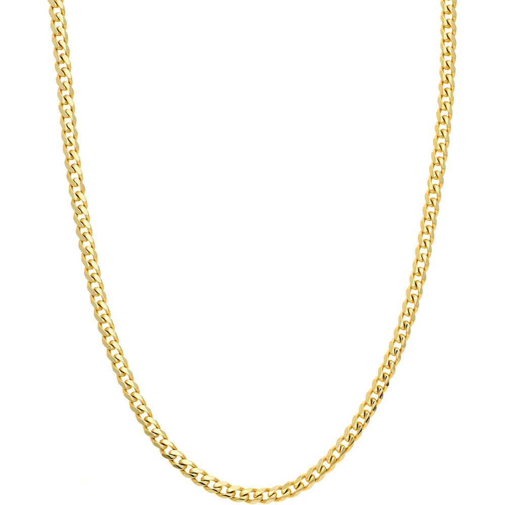Olas d'Oro - 14K White Gold 5.00mm Miami Cuban Chain Necklace with Lobster Lock - 46.64g Weight