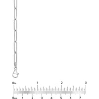 Olas d'Oro - 14K White Gold 5.10mm Paper Clip Chain Necklace - 24" Length