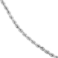 Olas d'Oro - 14K White Gold 5.10mm Rope Chain Bracelet with Lobster Lock - 4.4g