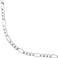 Olas d'Oro - 14K White Gold 5.8mm Concave Figaro Chain Bracelet - 8.50" Length