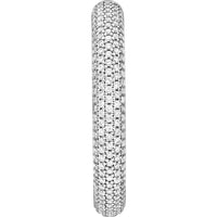 Olas d'Oro - 14K White Gold 5 Row Diamond Pave Hoop Earrings - 1 Carat Total Diamond Weight
