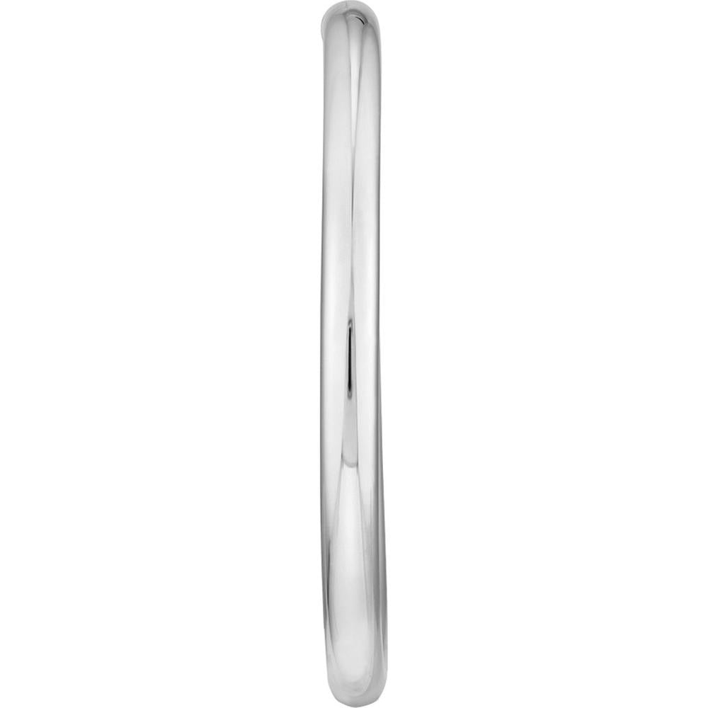 Olas d'Oro - 14K White Gold 50mm Tube Hoop Earrings  Elegant and Polished Design