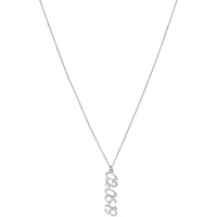 Olas d'Oro - 14K White Gold 5mm Vertical Script Numeral Necklace