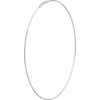 Olas d'Oro - 14K White Gold 60mm Endless Wire Hoop Earrings - 1.85 Grams Total Weight