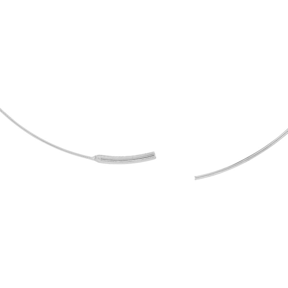 Olas d'Oro - 14K White Gold 60mm Flat Wire Endless Hoop Earrings