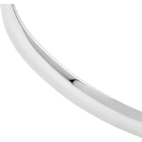 Olas d'Oro - 14K White Gold 6mm Flat Oval Tube Bangle - 5.40 Grams Weight