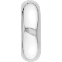 Olas d'Oro - 14K White Gold 6mm Polished Open Hoop Earrings - 2.10 Grams Total Weight