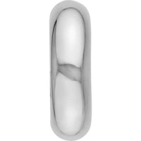 Olas d'Oro - 14K White Gold 6mm Polished Open Hoop Earrings - Lightweight Design
