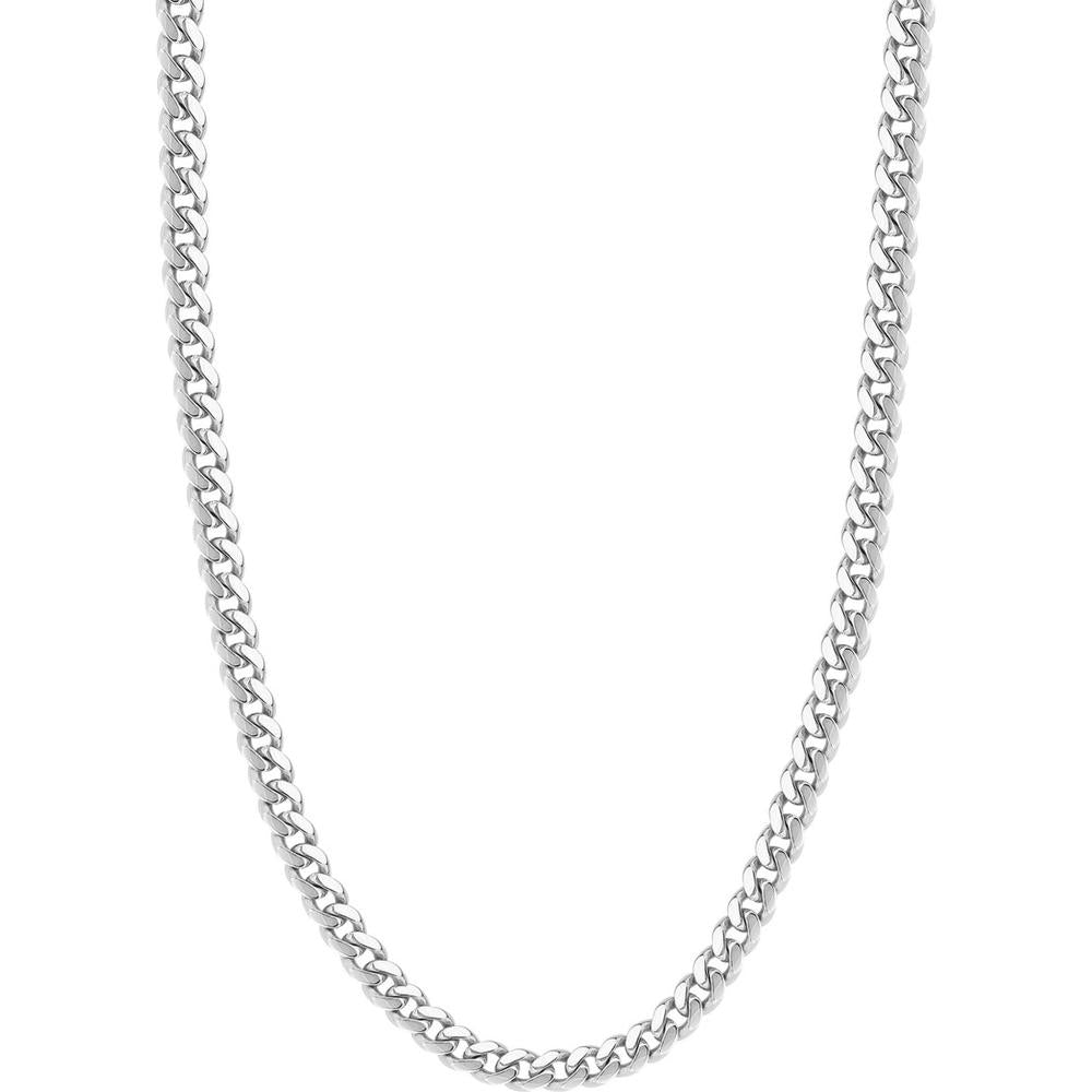 Olas d'Oro - 14K White Gold 7.30mm Miami Cuban Chain Bracelet with Lobster Lock - 22.81 Grams Weight