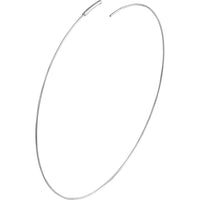 Olas d'Oro - 14K White Gold 75mm Endless Wire Hoop Earrings - Lightweight and Elegant Design