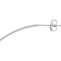 Olas d'Oro - 14K White Gold 75mm Hoop Earrings - Stylish and Elegant Design