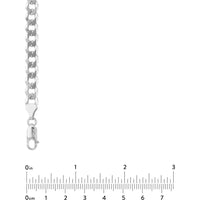 Olas d'Oro - 14K White Gold 7mm Flat Open Cuban Chain Necklace - 24" with Lobster Lock, 29.01 grams