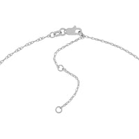 Olas d'Oro - 14K White Gold 7mm Vertical Roman Numeral Pendant Necklace - Fine Jewelry