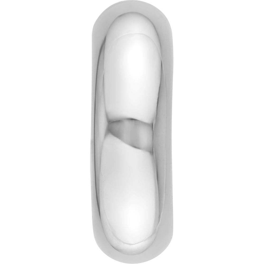 Olas d'Oro - 14K White Gold 8mm ID Polished Open Hoop Earrings - 2.90 Grams Total Weight