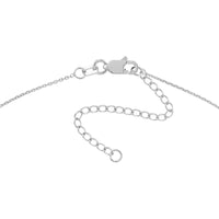Olas d'Oro - 14K White Gold Adjustable 18" Bar Necklace with 2pt Diamond Accent