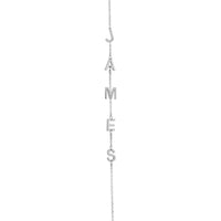 Olas d'Oro - 14K White Gold Adjustable Block Initials Bracelet