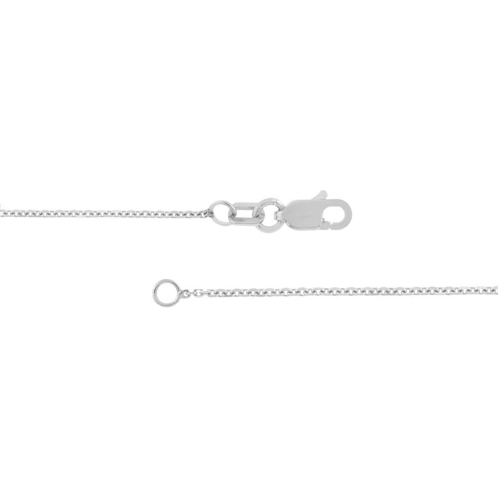 Olas d'Oro - 14K White Gold Adjustable Block Initials Bracelet