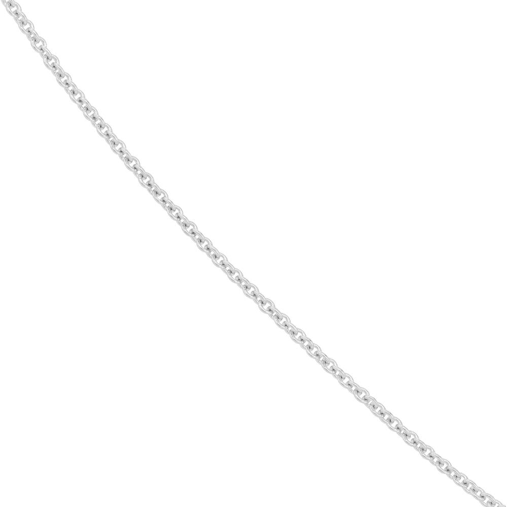 Olas d'Oro - 14K White Gold Adjustable Child's Cable Chain Necklace - 1.20mm, 13-15 inches