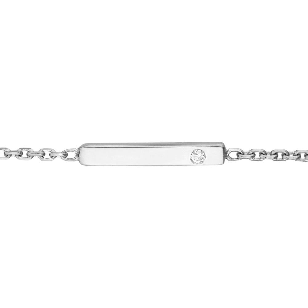 Olas d'Oro - 14K White Gold Adjustable Choker with 1/2pt Diamond - Design
