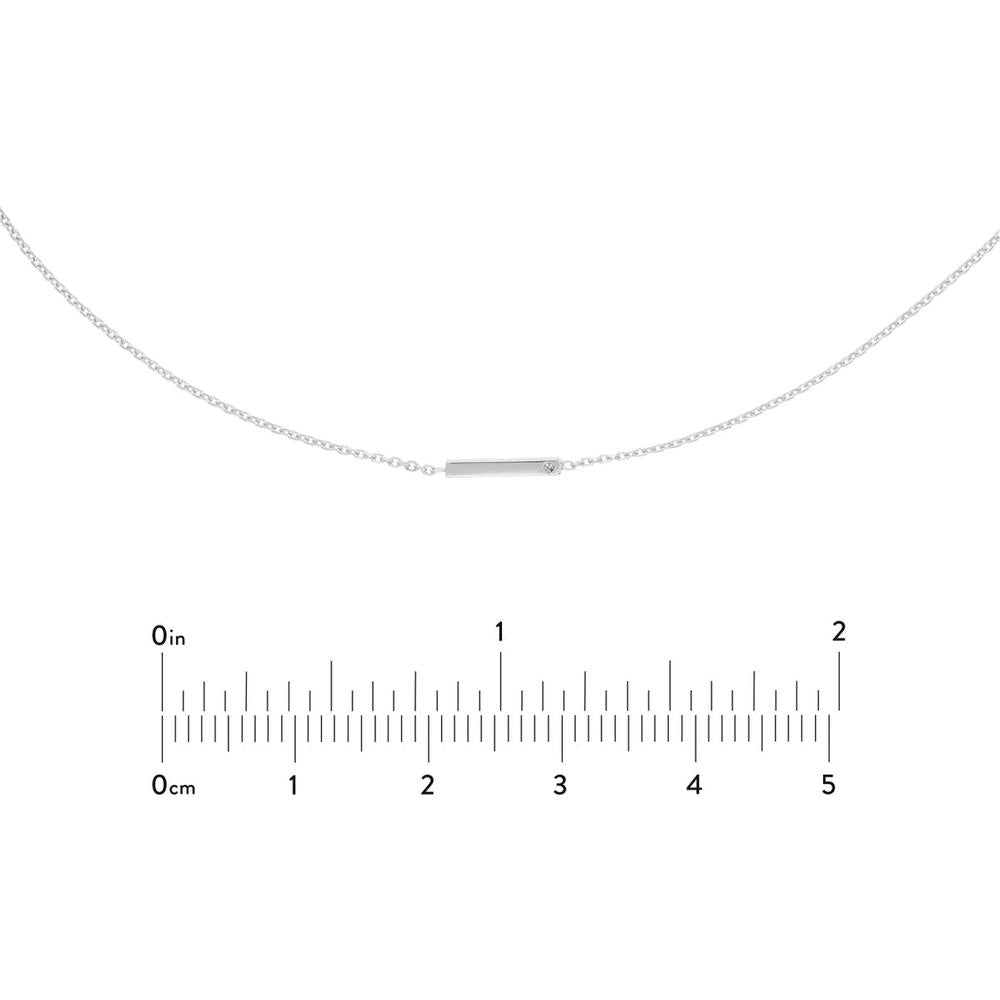Olas d'Oro - 14K White Gold Adjustable Choker with 1/2pt Diamond - Design