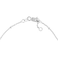Olas d'Oro - 14K White Gold Adjustable Diamond Bezel Bracelet - 0.12 Carat Total Diamond Weight