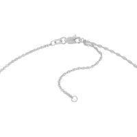 Olas d'Oro - 14K White Gold Adjustable Double Rope Chain Necklace 18"