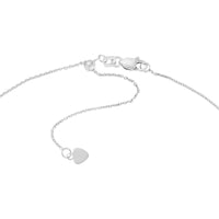 Olas d'Oro - 14K White Gold Adjustable Mini Disc Quintet Choker Necklace with Sliding Bead Clasp