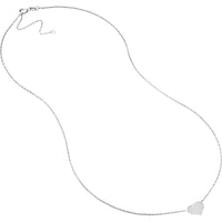 Olas d'Oro - 14K White Gold Adjustable Mini Heart Necklace for Women