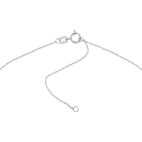 Olas d'Oro - 14K White Gold Adjustable Mini Heart Necklace for Women