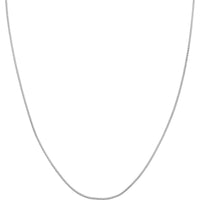 Olas d'Oro - 14K White Gold Adjustable Popcorn Chain Necklace with Slider Bead - 22" Length