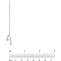 Olas d'Oro - 14K White Gold Adjustable Popcorn Chain Necklace with Slider Bead - 22" Length