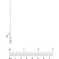 Olas d'Oro - 14K White Gold Adjustable Rope Chain Necklace with Slider 22" Length