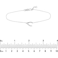 Olas d'Oro - 14K White Gold Adjustable Sideways Wishbone Bracelet Rhodium & Yellow Gold Plated
