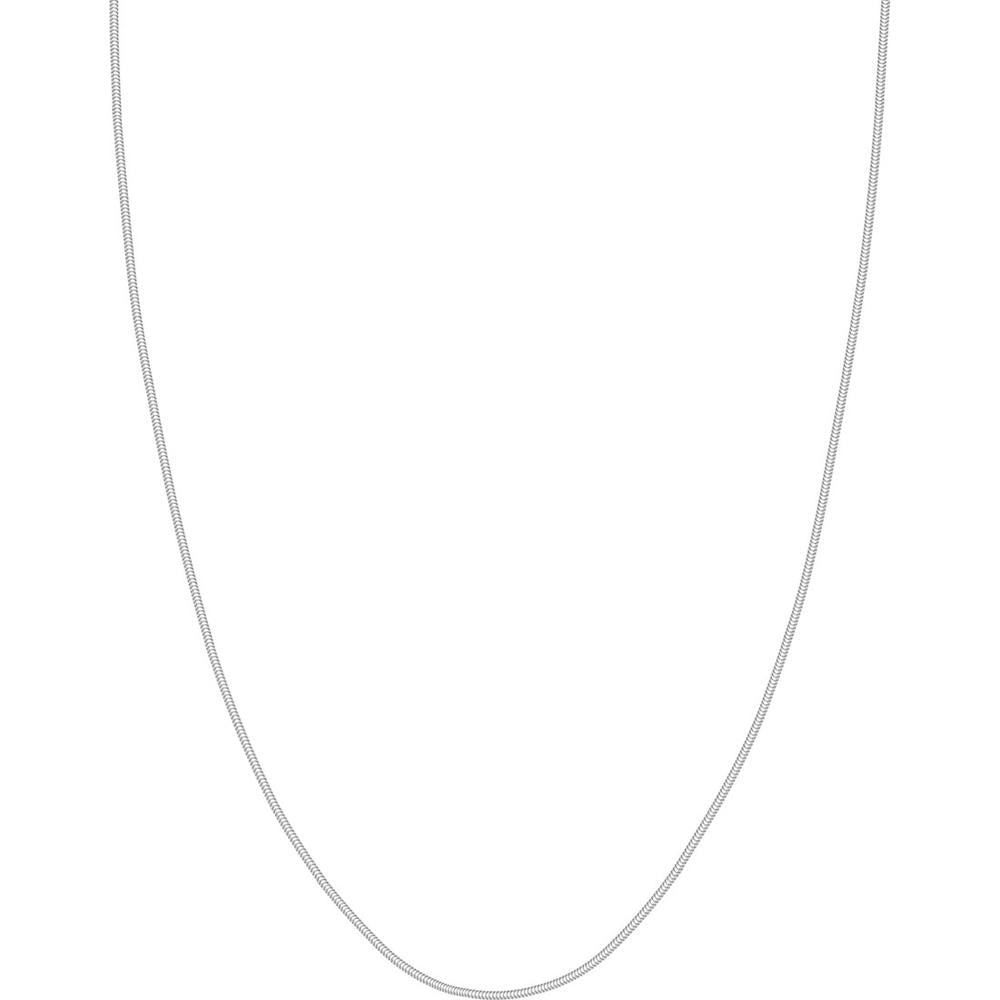 Olas d'Oro - 14K White Gold Adjustable Snake Chain Necklace with Slider - 22" Length, 5.06 grams