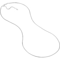 Olas d'Oro - 14K White Gold Adjustable Snake Chain Necklace with Slider - 22" Length, 5.06 grams