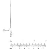 Olas d'Oro - 14K White Gold Adjustable Snake Chain Necklace with Slider - 22" Length, 5.06 grams