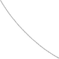 Olas d'Oro - 14K White Gold Adjustable Sparkle Chain Necklace - 22" Length, 2.94 Grams Average Weight