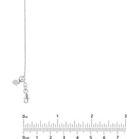 Olas d'Oro - 14K White Gold Adjustable Sparkle Chain Necklace - 22" Length, 2.94 Grams Average Weight