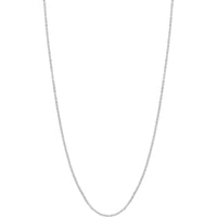 Olas d'Oro - 14K White Gold Adjustable Square Wheat Chain Necklace - 18 Inches