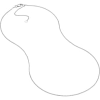 Olas d'Oro - 14K White Gold Adjustable Square Wheat Chain Necklace - 18 Inches