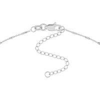 Olas d'Oro - 14K White Gold Bead and Bar Adjustable Lariat Necklace Modern Minimalist Design
