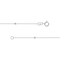 Olas d'Oro - 14K White Gold Bead and Marquise Stations Necklace - 1.50 Grams Total Weight