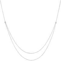 Olas d'Oro - 14K White Gold Bead Chain Necklace - Customizable Design with Lobster Clasp