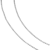 Olas d'Oro - 14K White Gold Bead Chain Necklace - Customizable Design with Lobster Clasp