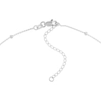 Olas d'Oro - 14K White Gold Bead Station Adjustable Necklace - 2mm Beads