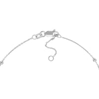Olas d'Oro - 14K White Gold Bead Station Diamond-Cut Cable Chain Bracelet - 1.04 Grams Total Weight