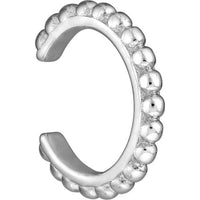 Olas d'Oro - 14K White Gold Beaded Earring Cuffs - 1.85 Grams Total Weight