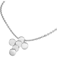 Olas d'Oro - 14K White Gold Beaded Mini Cross Adjustable Necklace 2.59 Grams Total Weight