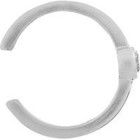 Olas d'Oro - 14K White Gold Bezel Diamond Earring Cuff with 1/20 Carat Diamond - 0.06 Carat Total Diamond Weight