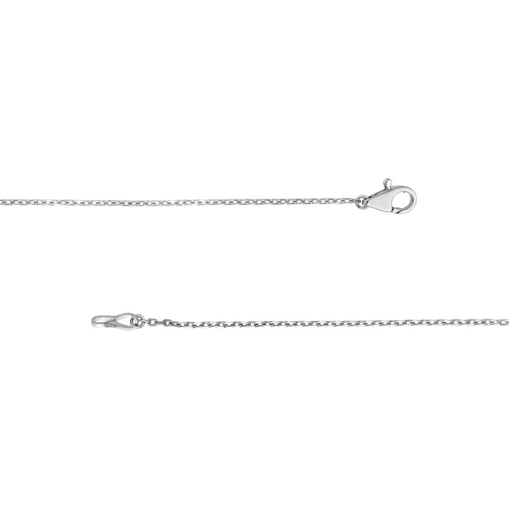 Olas d'Oro - 14K White Gold Bezel Set 3 Stone Graduated Diamond Necklace - 3/8 Carat Total Diamond Weight